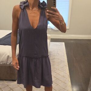 WOMEN'S GEREN FORD SLEEVELESS SILK COCKTAIL DRESS GOWN WITH RUFFLE Sz LARGE $350